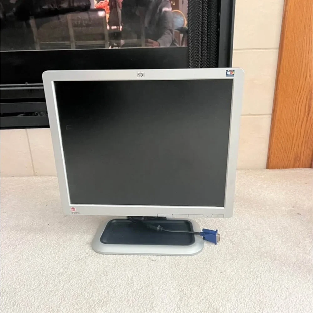 HP Gray and Black LCD Monitor